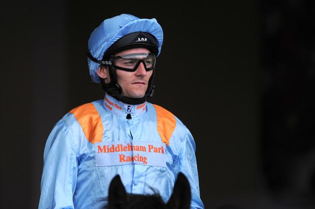 Jockey Danny Tudhope rides both of Alan's selections on Sunday 